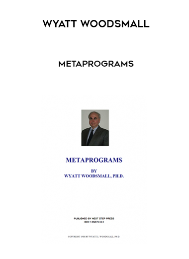 Wyatt Woodsmall – Metaprograms digital download